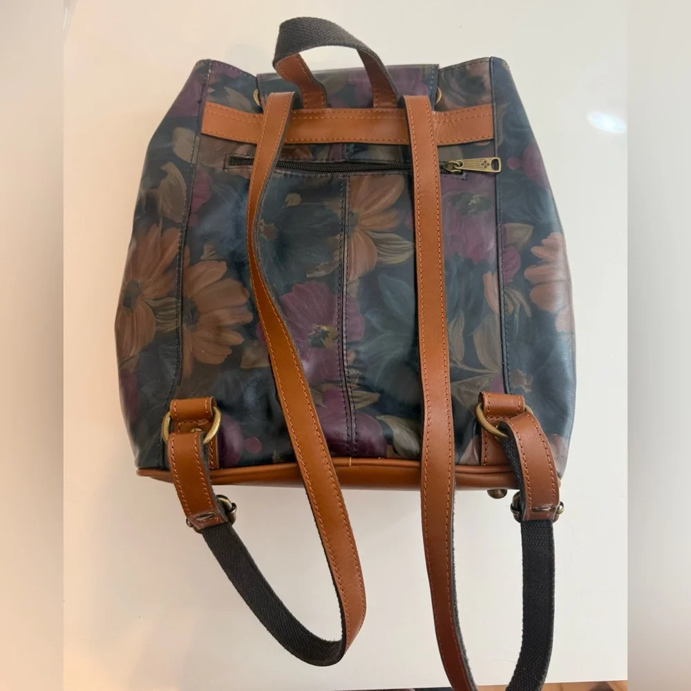 Patricia Nash Floral Leather Backpack - Picture 5 of 13